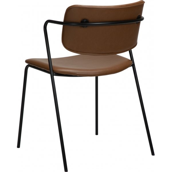 Chaise de salle  manger Zed - PU marron