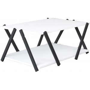 Table basse Lara 93,6 x 41,2 cm - Anthracite/blanc