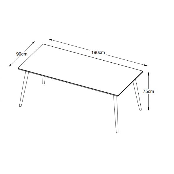 Table  manger Yuma chne huil 190x90