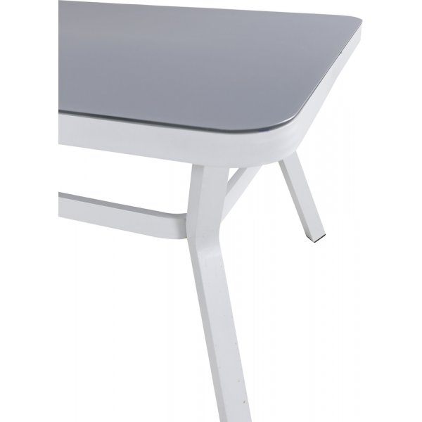 Table  manger Virya 200 x 100 cm - Gris/Blanc