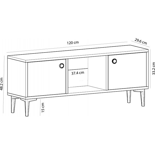 Paridon TV-b�nk - Safir/ek/antracit