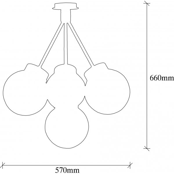 Mudoni taklampa 950-1 - Svart