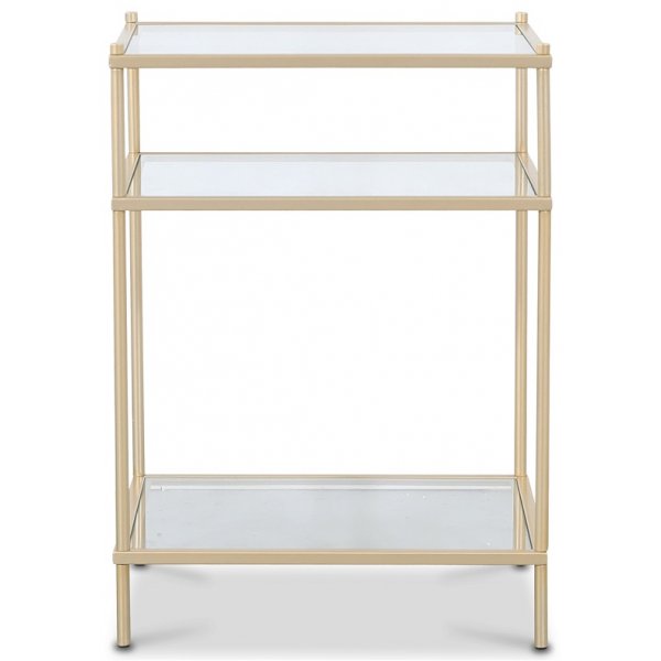 Tiffany Sngbord i mssing och glas 70 x 50 x 40 cm