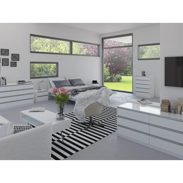 Skyline dressoir met 6 lades - Wit Skyline dressoir met 6 lades - Wit