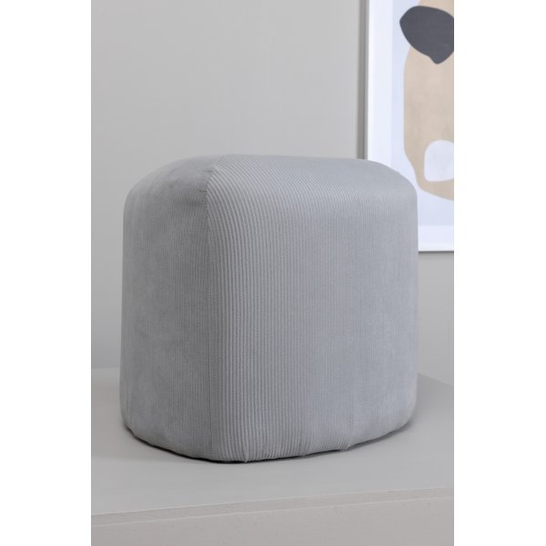 Pouf Tee - Velours ctel gris
