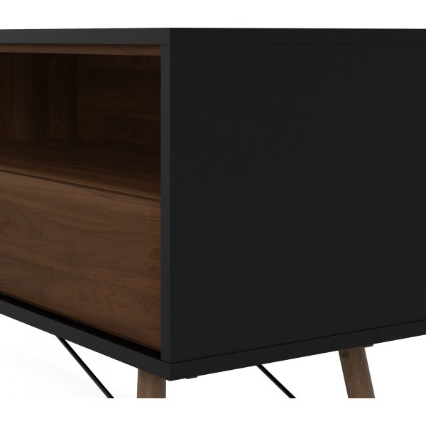 Banc multimédia Ry - Noir/noyer Banc multimédia Ry - Noir/noyer