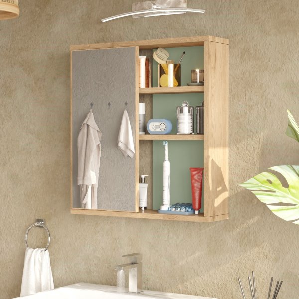 Meuble de salle de bain Nova - Chêne/vert Meuble de salle de bain Nova - Chêne/vert