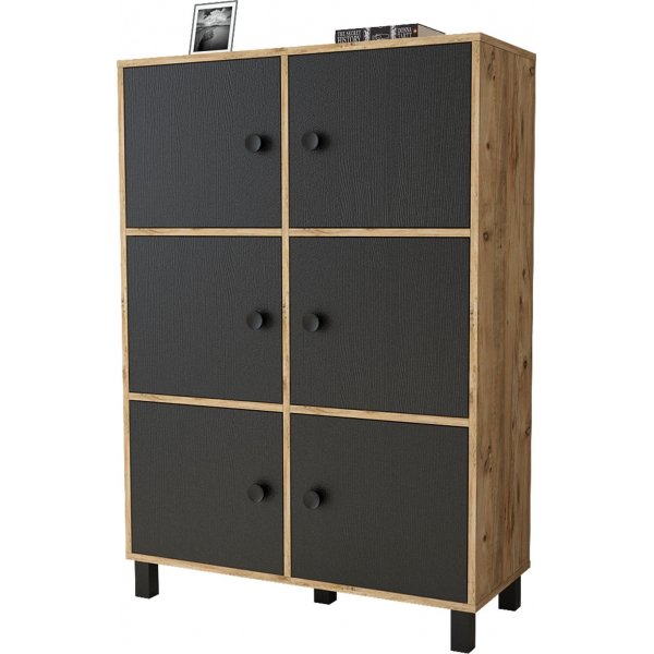 Vilamo skåp 48 - Furu/svart Vilamo skåp 48 - Furu/svart