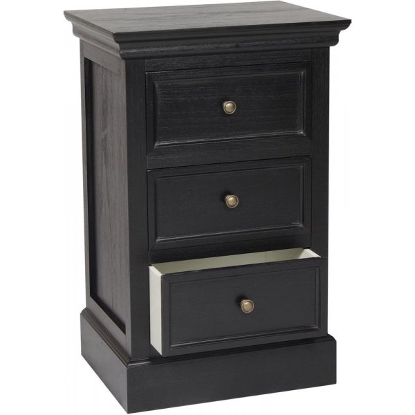 Sngbord Bristol i svart - 70 cm hg + Flckborttagare fr mbler