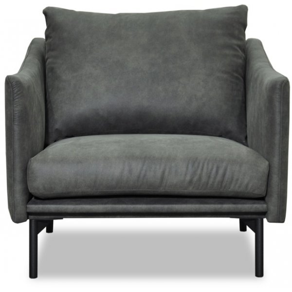 Fauteuil Harpan - Eco-cuir anthracite