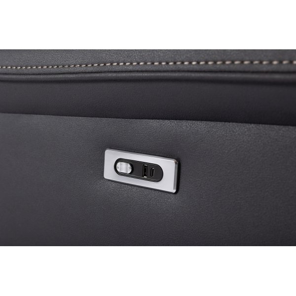 Canap inclinable 3 places Manne - Noir