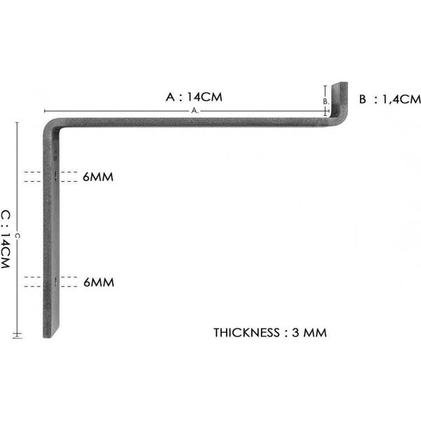 Lamba wandplank 2 - Zwart/walnoot Lamba wandplank 2 - Zwart/walnoot