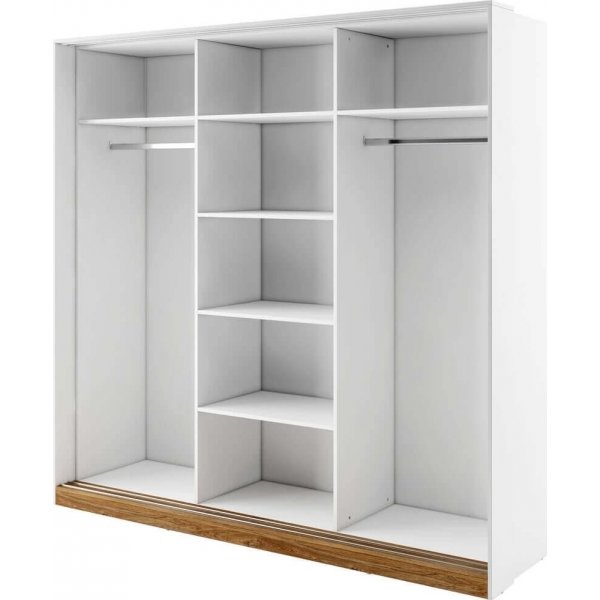 Dentro garderob 220x215 cm - Vit/stirling ek Dentro garderob 220x215 cm - Vit/stirling ek