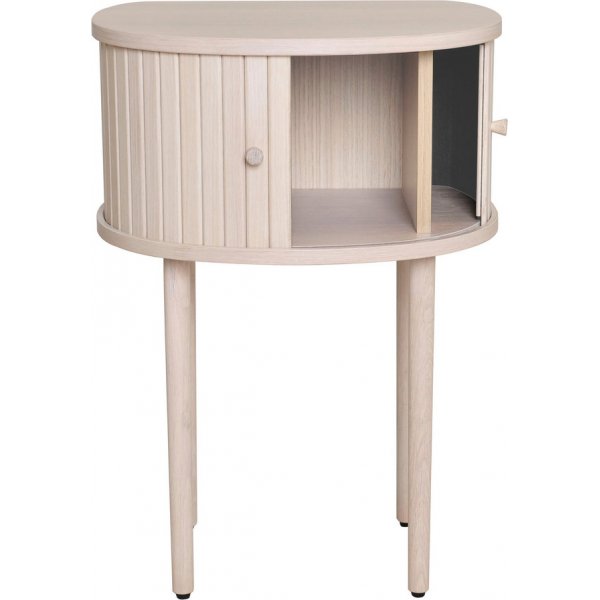 Slide sngbord - Vitpigmenterad ek