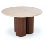 Soffbord mocca med Travertintopp 80 cm