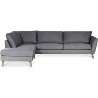 Country soffa med öppet avslut vänster - Grå (tyg) Country soffa med öppet avslut vänster - Grå (tyg)