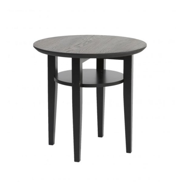 Virginia soffbord 60 - Mrkbetsad tr/svart