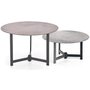 Neal salontafel 60 cm - Grijs/Bruin (Glas)