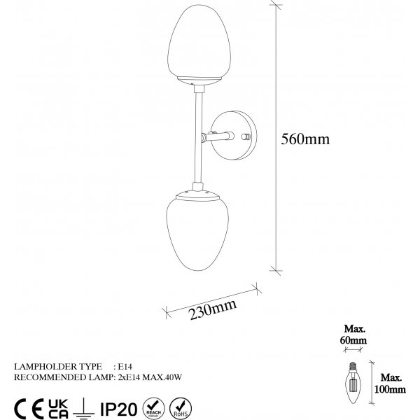 Camflo wandlamp 10375 - Koper