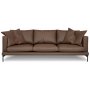 York 4-sits soffa i brunt lder - Chocolate (tervunnet lder)