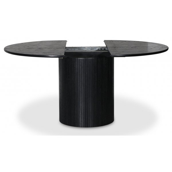 Nova frlngningsbart runt matbord 115-160 cm - Svartbetsad ek + Mbeltassar