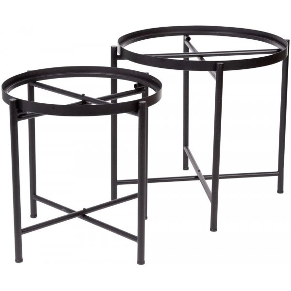 Satsbord Harper Ø56/48 cm - Svart/spegel Satsbord Harper Ø56/48 cm - Svart/spegel