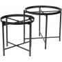 Satsbord Harper 56/48 cm - Svart/spegel