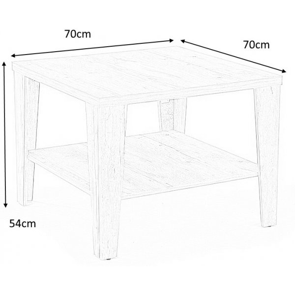 Harper soffbord 70 cm - Vit Harper soffbord 70 cm - Vit