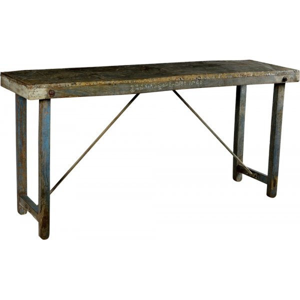 Kampala konsolbord - Vintage tr/zink top