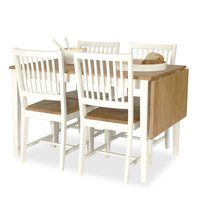 Matgrupp: Sidney matbord - 120x76 - vit /ekbets + 4 x Herrgård stol - träsits - helvit Matgrupp: Sidney matbord - 120x76 - vit /ekbets + 4 x Herrgård stol - träsits - helvit