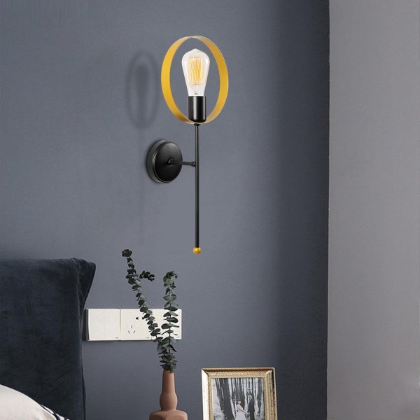 Haldur vgglampa 3936 - Guld/svart