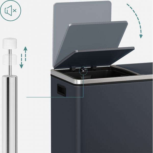 Daloa afvalbak 60 l - Grijs Daloa afvalbak 60 l - Grijs