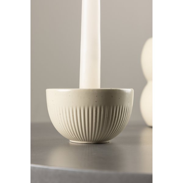 Posh ljusstake 9 x 6 cm - Beige/Svart Posh ljusstake 9 x 6 cm - Beige/Svart