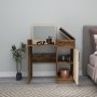 Sedef sminkbord 85,4 x 40 cm - Ljus valnt/beige