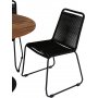 Cot utematgrupp med 4 st Lindos stolar - Svart/Natur