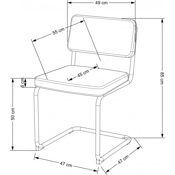 Chaise de salle  manger Cadeira 510 - Jaune