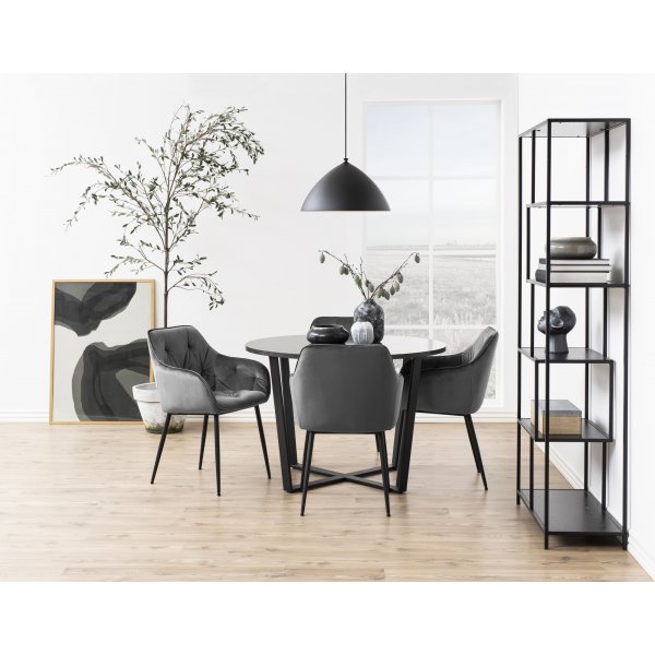 Fauteuil Brooke - Gris/noir