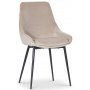 Plaza matgrupp, marmorbord med 4 st Theo sammetsstolar - Beige/Gr/Krom
