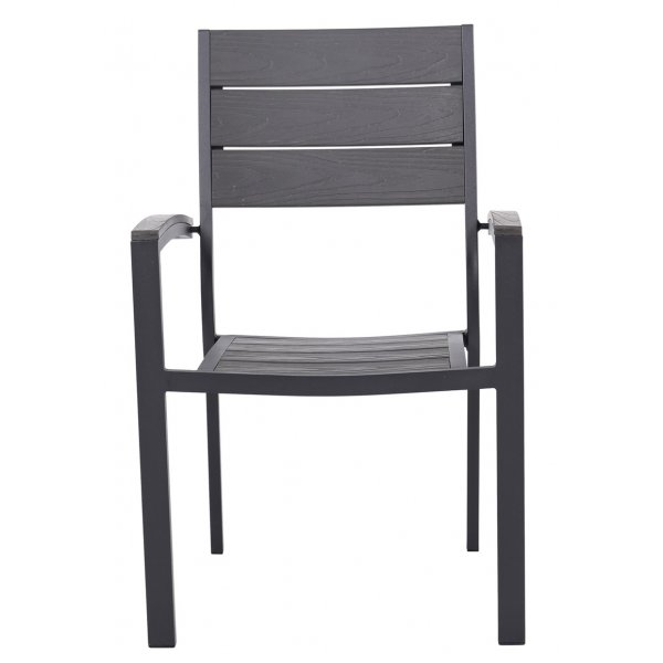 Matgrupp 6 stolar och matbord 205 x 90 cm svart/gr - Las Vegas