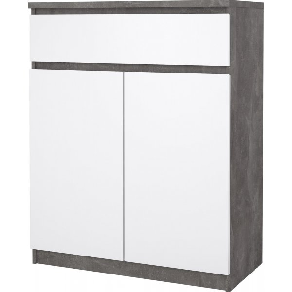 Armoire Naia - Béton/blanc Armoire Naia - Béton/blanc