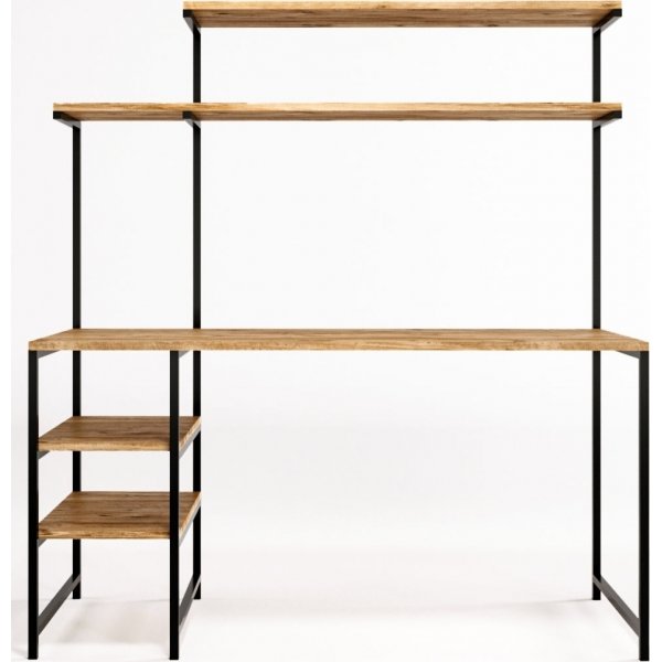 Brugge skrivbord 140x55 cm - Ek/svart Brugge skrivbord 140x55 cm - Ek/svart