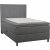 Lit coffre d\\\'appoint avec rangement et tte de lit - 120 x 200 cm - Gris clair