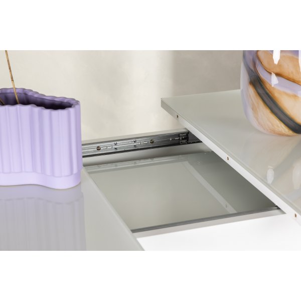 Table à manger Pluto 120-160 x 90 cm - Blanc Table à manger Pluto 120-160 x 90 cm - Blanc