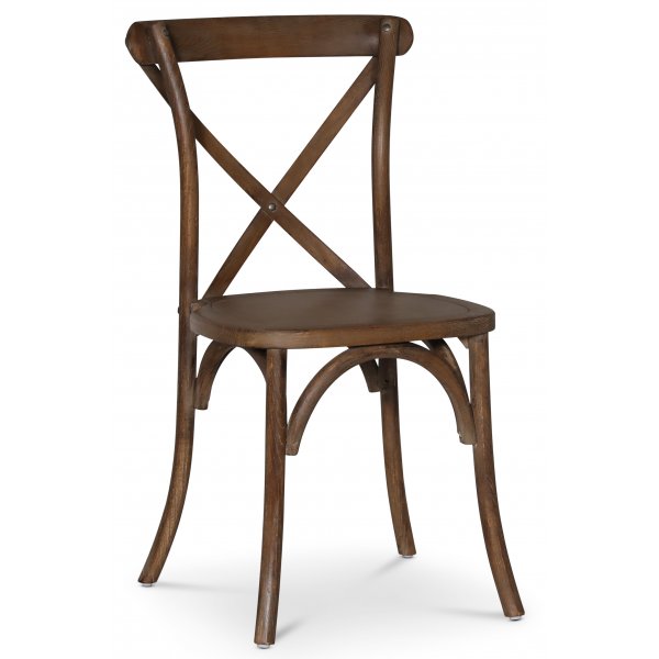 Paris vintage stol med kryss i valnt