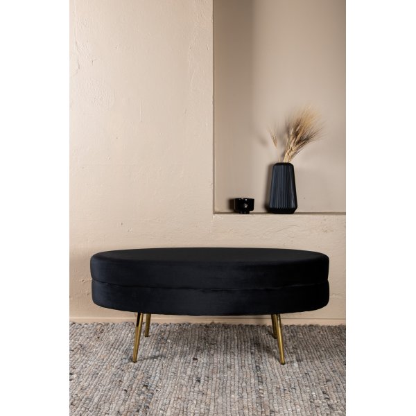 Rino sittpuff - Svart sammet Rino sittpuff - Svart sammet