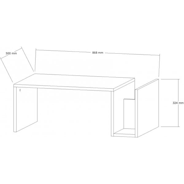Memo soffbord 86,8 x 50 cm - Safir ek Memo soffbord 86,8 x 50 cm - Safir ek
