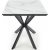 Table  manger Emilie 160-200 cm - Marbre blanc/noir