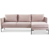 Kingsley divansoffa - Ljusrosa sammet Kingsley divansoffa - Ljusrosa sammet