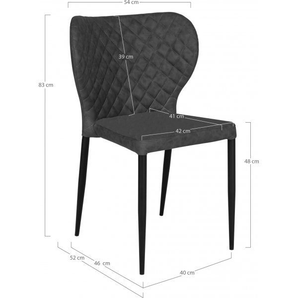 Chaise de salle à manger Pisa - Gris foncé Chaise de salle à manger Pisa - Gris foncé