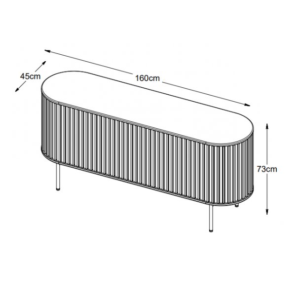 Buffet Sierra en chêne teinté noir avec portes à volets Buffet Sierra en chêne teinté noir avec portes à volets